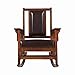 Coaster Home Furnishings - Ida - Rubberwood - Upholstered Rocking Chair with Rocker Base and Padded Seat - Living Room - Tobacco & Dark Brown - 600058