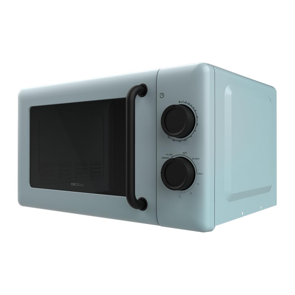 Cecotec Forno a Microonde con Grill Da 20 L Proclean 3110 Blue. 700 W In 6 Livelli E Griglia Da 800 W, Modalità Scongelamento, Segnale Fine Cottura, Lampada Interna, Timer 30 Minuti, Design Blu