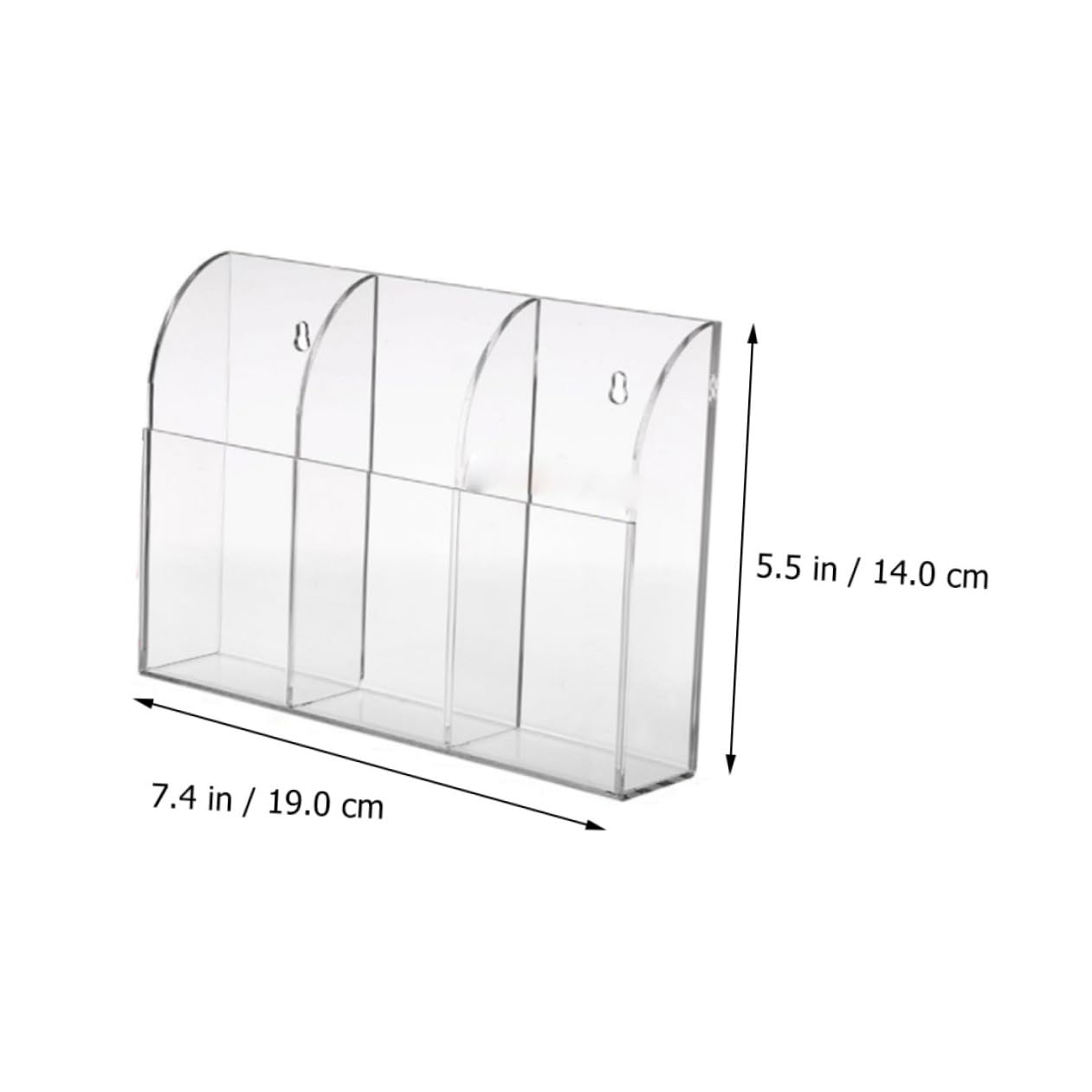 Mipcase Estante de Almacenamiento Montaje en Pared de Acrílico Transparente 2 Piezas para Mandos a Distancia de Tv y Aire Acondicionado Resistente Uso en Hogar u Oficina