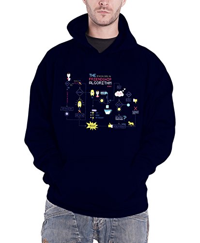 The Big Bang Theory Kapuzenpullover Sudadera con Capucha, Marineblau, M para Hombre