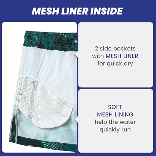 Image of maamgic Mens Swim Trunks 5 Inch with Mesh Liner Breathable for Beach