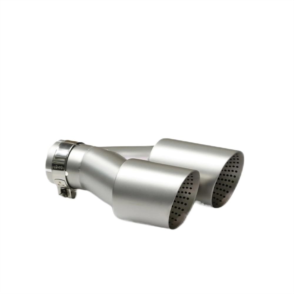 Boquilla modificada de escape doble acero inoxidable esmerilado para Golf 7 MK7 7