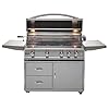 Outdoor Kitchen Professional Built in BBQ Grill 44 4 Burner Natural Gas NG Grill WRear Infrared Burner Perfect for Outdoor Cooking Entertaining by Blaze Stainless Steel BLZ 4PRO NG