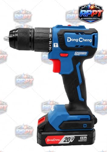 Image of DongCheng Cordless Drill 20 V | 1900 RPM | 2-Speed Mode | 45 N.m Torque | 2 x Lithium-Ion Battery | 1 x Charger | 1 x Drilling Bit | 1 x ScrewDriver Bit | 1 x Pair Of Hand Gloves | DCJZ2040i13 |