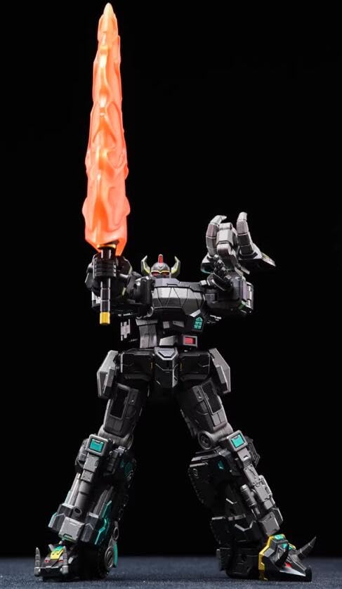 Amazon.co.jp: MICRO 大獣神 可動 変形 合体式 ロボット フィギュア 黒