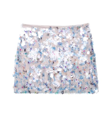 Women's Stylish Sequinned Mini Skirt, Shimmering Embellished Material with Invisible Side Zipper & Lining2
