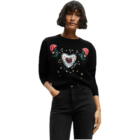 Desigual Sudadera Jers_Alma 2000 Negra para Mujer Cover