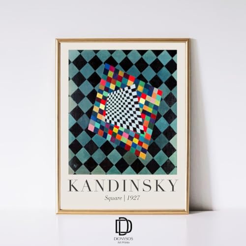 Toile Kandinsky affiche exposition musée vintage impression géométrique 60x90