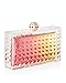 Aquazzura Women's Tequila Clutch, Light Gold Transparent/Sunrise, One Size