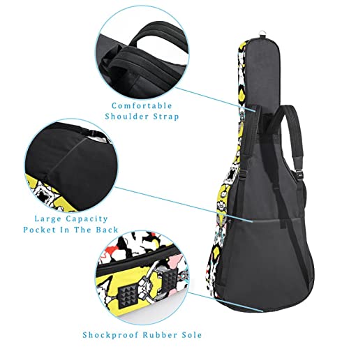 Étui de protection rembourré pour guitare acoustique classique Motif géométrique, Multicolore 03., 42.9×16.9×4.7 in… - Les Beatles, Paul McCartney, John Lennon, RIngo Starr, George Harrison Étui de protection rembourré pour guitare acoustique classique Motif géométrique, Multicolore 03., 42.9x16.9x4.7 in… – Image 4