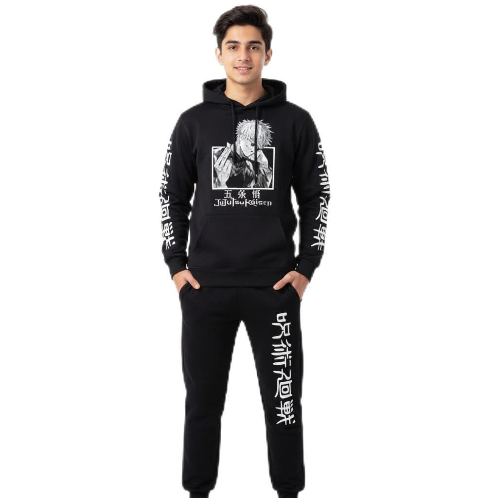 moonshine Anime hoodies and jogger Co-Ord Sets In Black Originals I Anime printed combo set foe Men and Women (IN, Alpha, XS, Regular, ANIME3)-picture-26