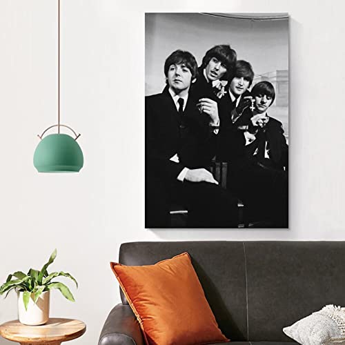 LANGYU Poster vintage classique The Beatles – Impression sur toile – Décoration murale moderne pour chambre à coucher… - Les Beatles, Paul McCartney, John Lennon, RIngo Starr, George Harrison LANGYU Poster vintage classique The Beatles - Impression sur toile - Décoration murale moderne pour chambre à coucher… – Image 5