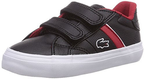 Lacoste Unisex-Kinder Fairlead FSM Low-Top, Schwarz (BLK/RED 1B5)
