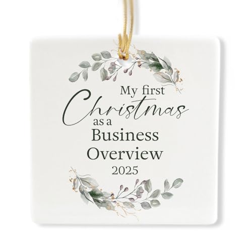 My First Christmas as a Business Overview 2025 Ornament -