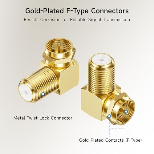 Cable Matters Paquete 3 Adaptadores RG6 Coaxiales Ángulo Recto miniatura 4