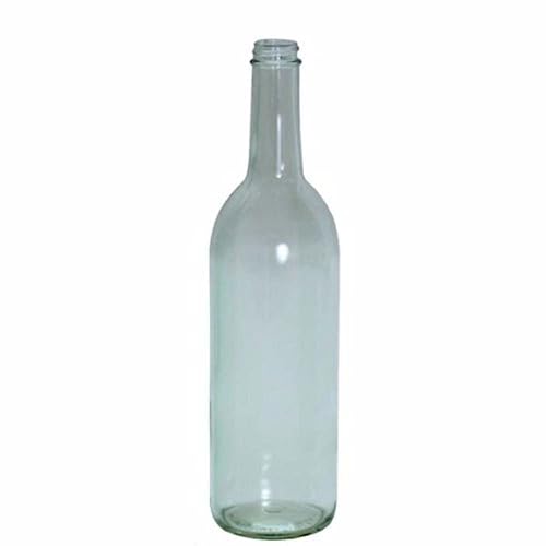 Botellas de vidrio transparente de 25.4 fl oz, tapa de rosca