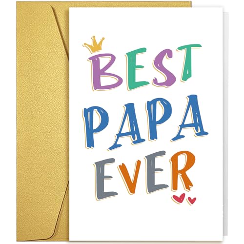 Qiliji Best Papa Ever Card, Fathers Day Gift for Papa, Papa Birth...