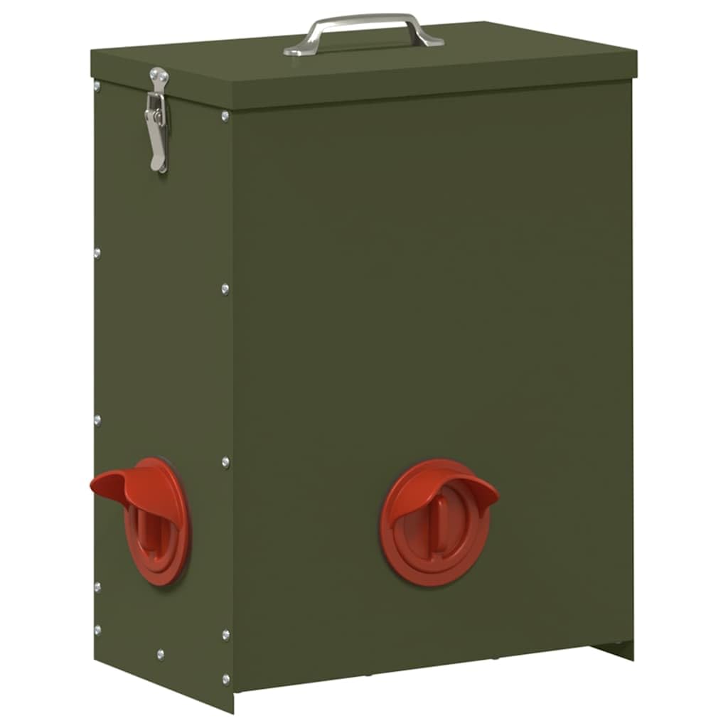 Set di 2 mangiatoie per polli, 32,5 x 20,5 x 43 cm, resistenti alle intemperie, robuste, per interni ed esterni, con capacità di 25 kg, facile montaggio, ideale per allevamento di animali