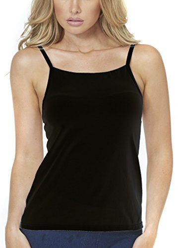 Alessandra B Underwire (Smooth Seamless Cup) High Neck Camisole (38DD, Black)