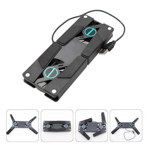 STOBOK 2 Pcs Base Refrigerante USB para Laptop con Ventiladores Dual miniatura 7