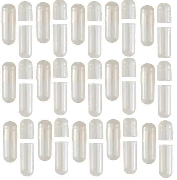 Image of Empty Gelatin Capsules Clear Transparent (CT /CT) Size 00 230 capsules