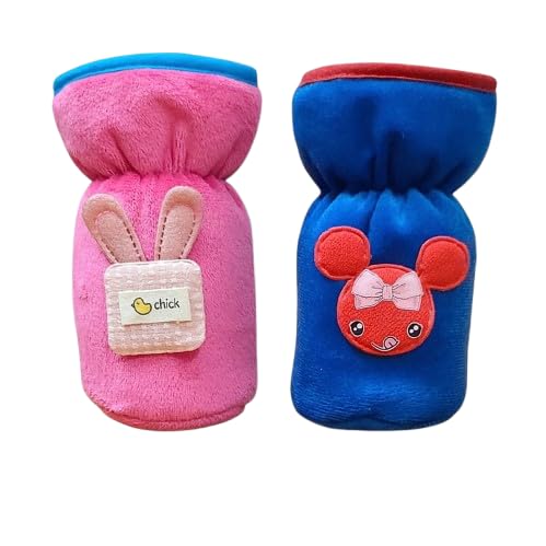 OLY BABY Baby Sharing Bottle Cover 120ml/4oz with Soft Plush Fabric 100% Cotton (Pack of 2)