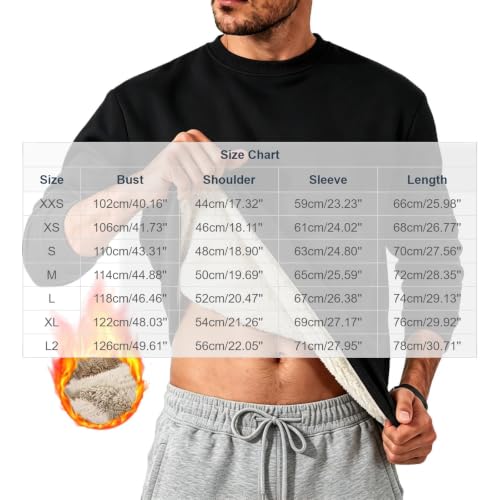 Stay Warm in Style Mens Sherpa Lined Sweatshirt for Winter Comfort - Image 2