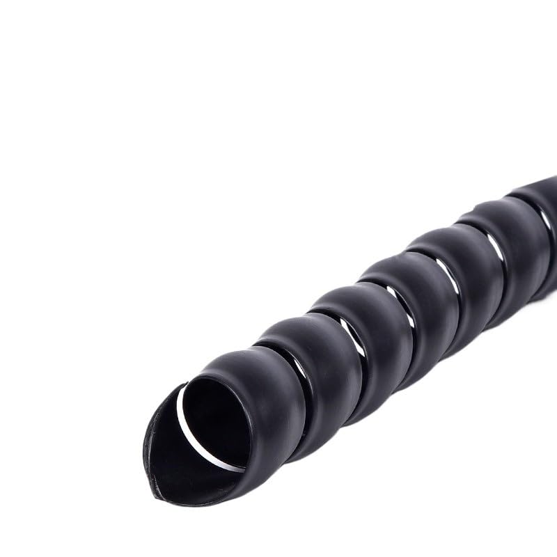Organizador de Cables Organizador de Cables 1/2/5 Metros, 8mm, 10mm, protección tuberías, Envoltura en Espiral Flexible, Protector Cable Cubierta de Gestión de Cables(Black,ID 45mm,5 Meters)