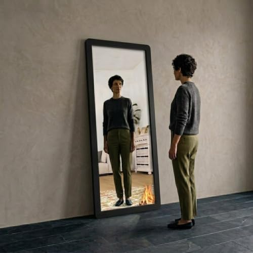 Image of Creative Arts n Frames 45X150 CM Full Length Dressing Chevel Long Strong Framed HD Mirror for Bedroom Living Room Home Office (Classic Black 18x60 inch Full Length Framed Rectangle HD Mirror)