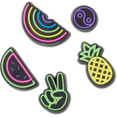 Crocs Paquete de 5 dijes LED Fun unisex para zapatos, talla única, Diversión LED, Talla única