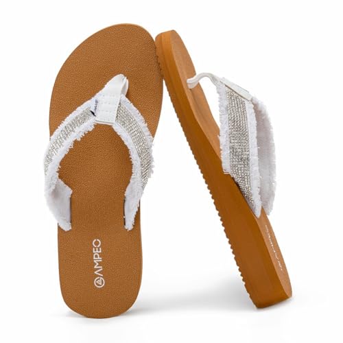 Ampeo Women's Arch Support Flip Flops Comfortable Casual Summer Beach Thong Sandals