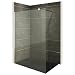 Produktbild i-flair Duschabtrennung Walk In FIONA 160x200 cm Duschwand Dusche 10mm STARK aus DURCHSICHTIGEM NANO ESG Sicherheitsglas mit EDELSTAHL Wandprofil #740