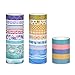 Molshine Set di 25 Rotoli di Nastro Adesivo per Mascheratura Washi,per Fai da Te,Agende,Album di Ritagli,Diario dei Proiettili,Collezione,Forniture per Decorazioni Natalizie-Serie Colori Brillanti (A)