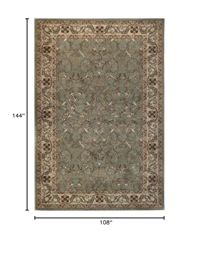 Superior tapete interior juteado 9' x 12' verde miniatura 3