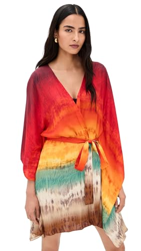 alice + olivia Women's Marva Belted Mini Caftan