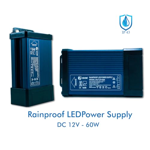 Image of 7SEVEN SMPS 12v 5a Power Supply 60w Weather Proof Rainproof Suitable for LeD Signage, Strip Light, Decorate Lite, Surveillance CCTV Camera & Industrial Automation Machine and Much More