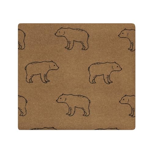 Image of Hudson Baby Unisex Baby Cotton Poly Flannel Receiving Blankets Bundle, Brown Bear, One Size