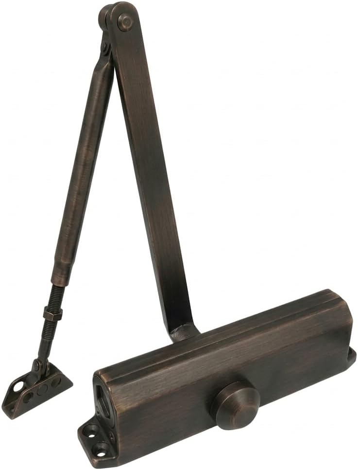 INOX Standard Duty Commercial Door Closer, Grade 1, Adjustable Power Range 2-6, Tri-Pack Mounting, Non-Handed, Less Cover, Duro/Dark Bronze Painted