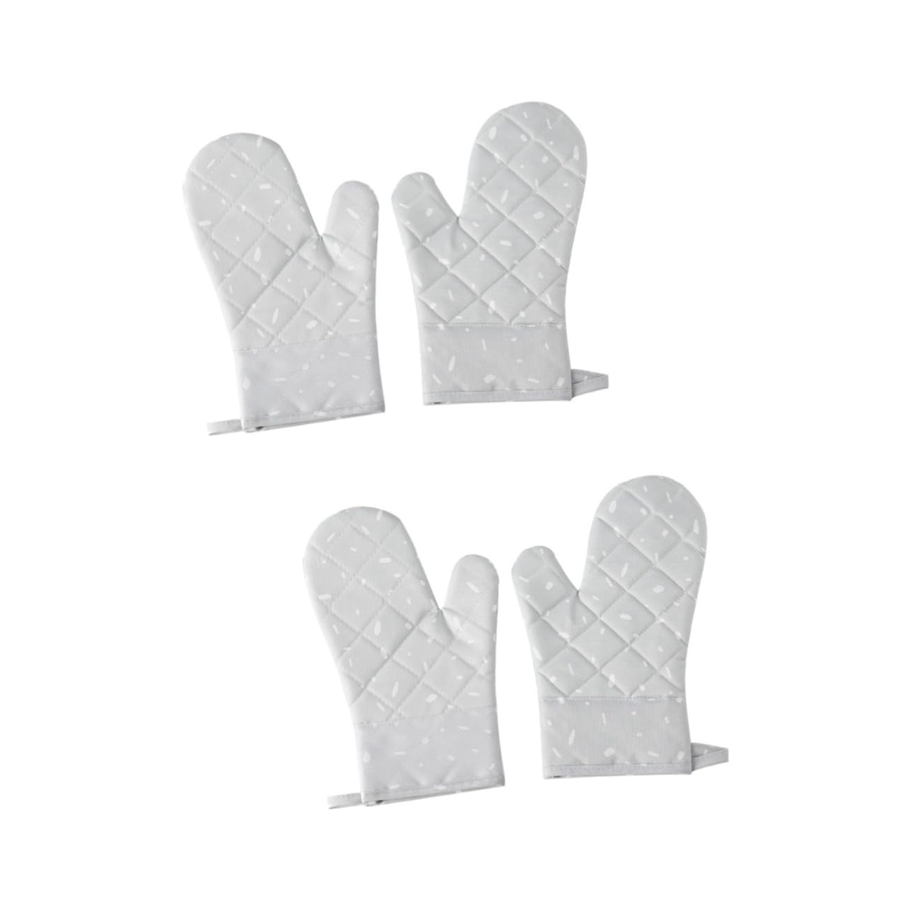 Amosfun 2 Stück Paar Ofenhandschuhe Hitzebeständige Graue Mikrowellenhandschuhe Isolierter Stoff Zum Kochen Backen