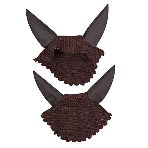 RAD The Ultimate Strength Equestrian Crochet Caballo Oreja Bonnet Fly Veil Protección Equine Net Fly Hood Fly Mask Cover