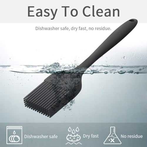 Image of ADD2CART Silicone Basting Brush, Heat-Resistant Food Grade, One-Piece Construction (basting Brush Pack of 2)