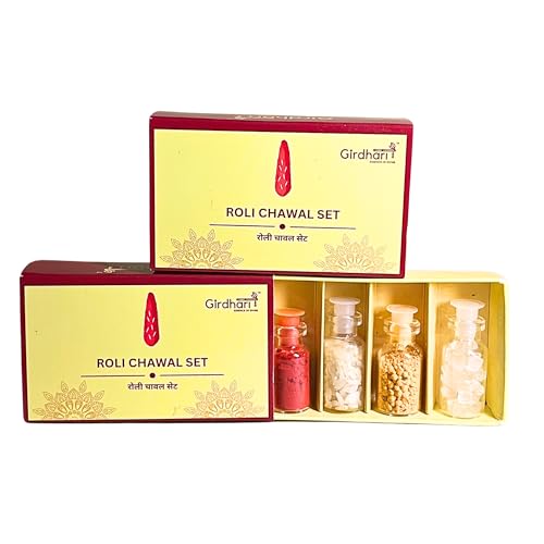 Girdhari - Essence of Divine Roli Chawal Set, 5 gm Each, Pack of ...