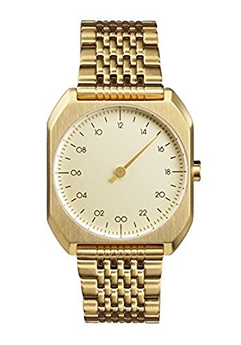 Montre bracelet Mixte Slow Mo 04 en acier inoxydable doré, l'excellence des finitions