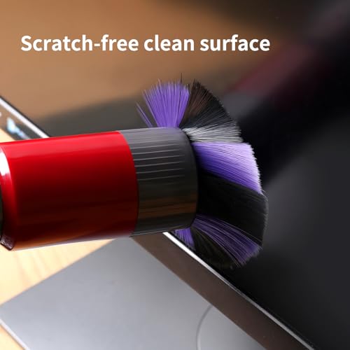 Image of Soft Bristle Dust Brush Compatible with Dyson V7 V8 V10 V11 V15 Vacuum Cleaner - Traceless, Scratch free, Self cleaning, Compact Design for Fine Surfaces, Dust Brush Vacuum Attachment