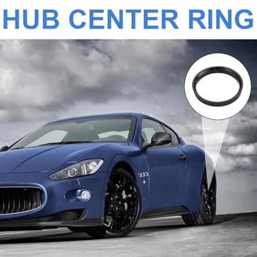 TNSRAY Zentrierringe Ø66,6 auf Ø57,1, 4 Stück Zentrierringe, Plastik Zentrierung Zentrierringe, kompatibel mit Mercedes Benz Audi VW, Zentrierung von 66,6 mm auf 57,1 mm, Schwarz