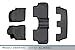 MAXLINER Custom Fit Floor Mats 3 Row Liner Set Black Compatible with 2017-2022 Audi Q7 - All Models