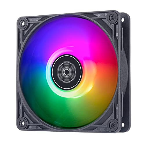 SilverStone Technology Vista 120 ARGB Performance Enhanced 120mm PWM Fan with Addressable RGB (ARGB), SST-VS120B-ARGB