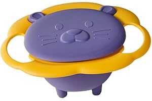 Alomejor 360° Rotation Spill-Proof Magic Bowl for Kids