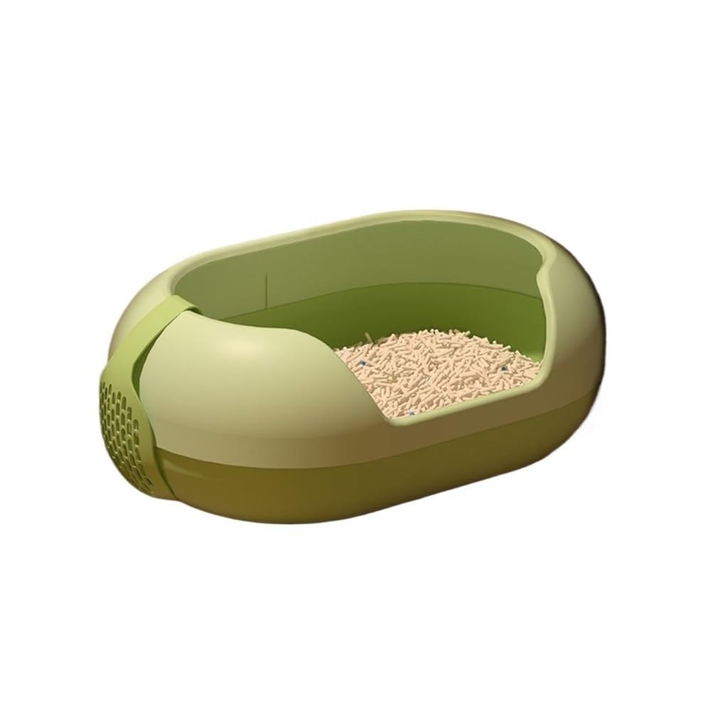 Lettiera Automatica, Lettiera Grande for Gatti di Grossa Taglia e Conigli, Anti-Schizzo(Green)