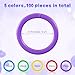 100Pcs Binder Rings Book Rings Plastic Binder Rings Loose Leaf Binder Rings Small Binder Rings 1 Inch Circle Clips Rings 1 Inch Multi-Color Plastic Book Rings for Work School Home 5 Colors